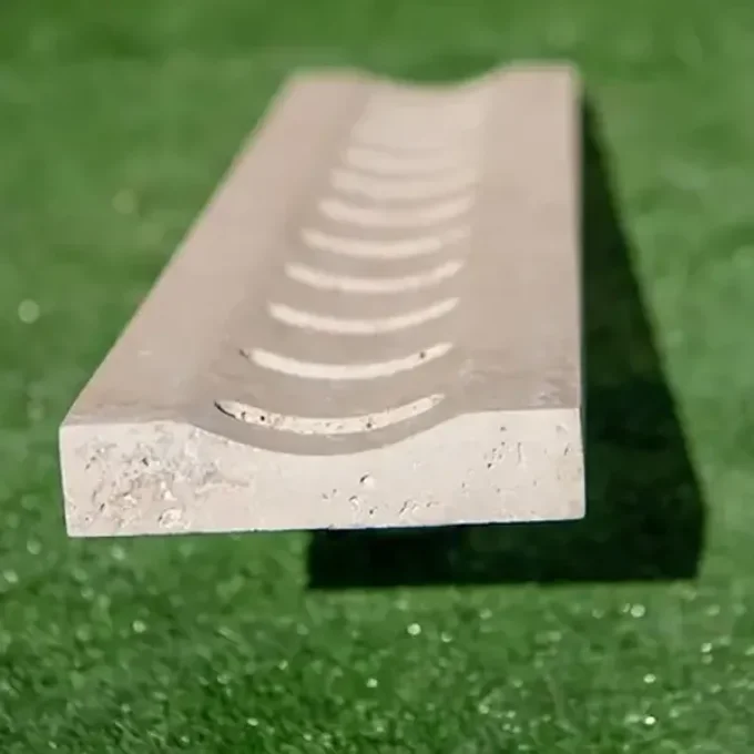 Caniveau travertin 13.6x61 cm Ep. 3 cm - 0.61 ml par pièce