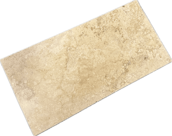 Carrelage travertin 1er choix mix beige 20.3x40.6 cm ep. 1.2 cm Unité de vente : 1.011 m²/12 dalles