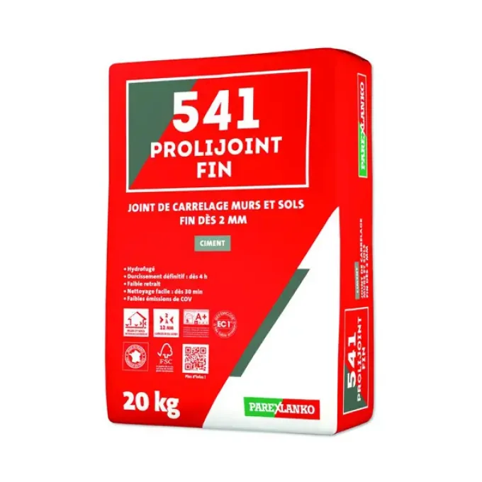 Prolijoint fin 541 gris ciment sac de 20 kg